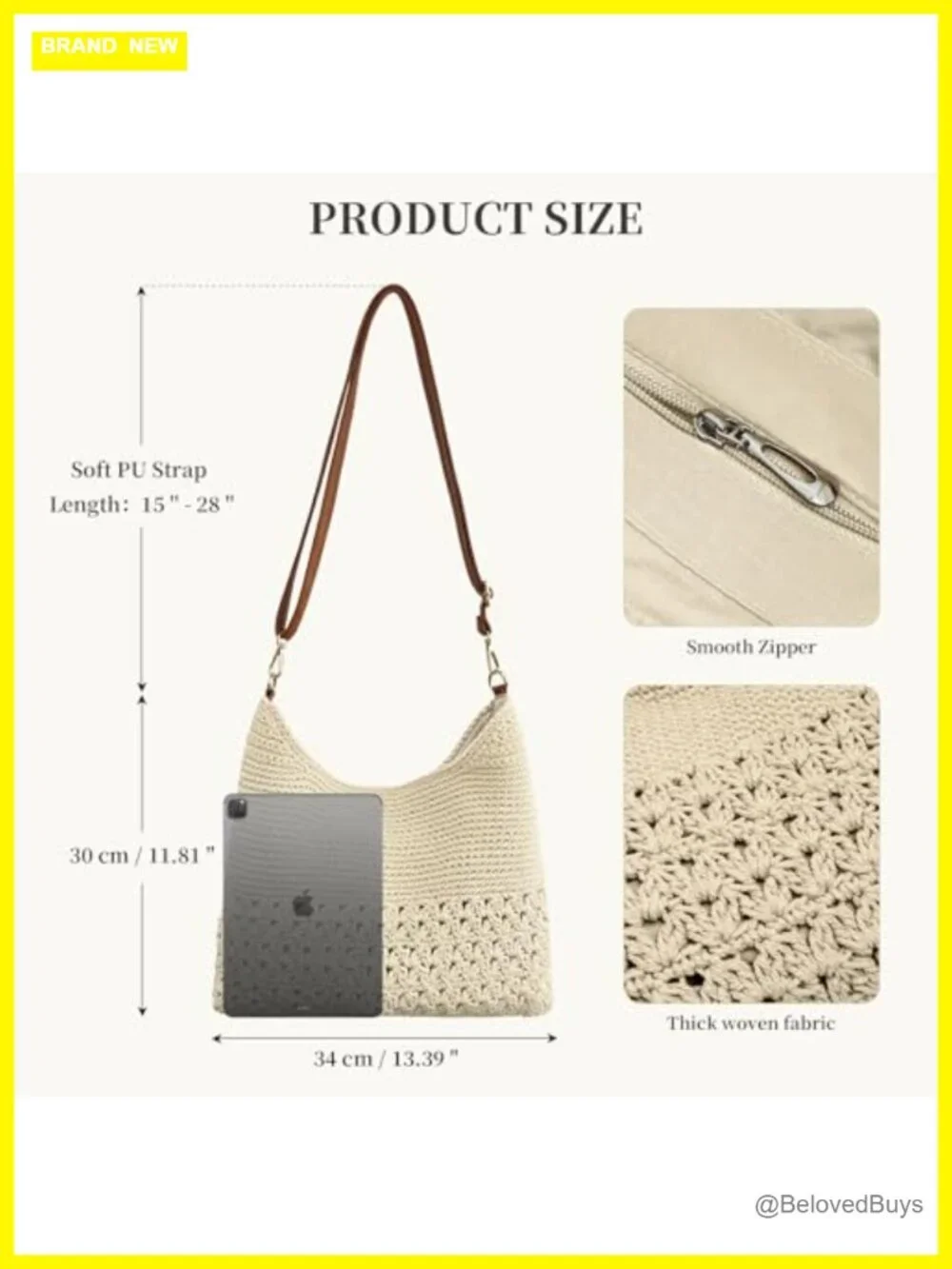Crochet Purse for Women Beach Bag Crossbody Shoulder Hobo Handbag